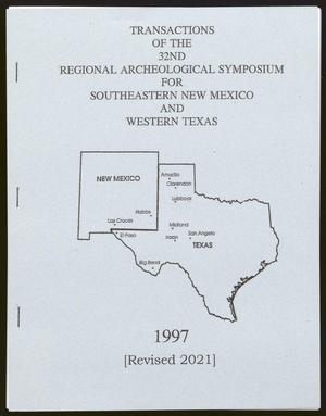 Primary view of object titled 'Transactions of the Regional Archeological Symposium for Southeastern New Mexico and Western Texas: 1996'.
