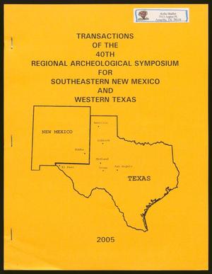 Primary view of object titled 'Transactions of the Regional Archeological Symposium for Southeastern New Mexico and Western Texas: 2004'.