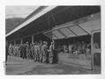 Photograph: [Men Lined Up For Food]