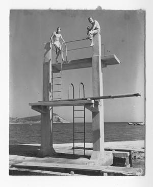 [Men On Top of Diving Platform]