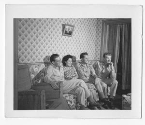 Primary view of object titled '[Soldiers Relax on Couch, #2]'.