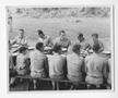 Photograph: [Servicemen Having Lunch Around Picinic Table, #2]
