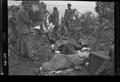 Photograph: [Negative of Soldiers at Campsite]