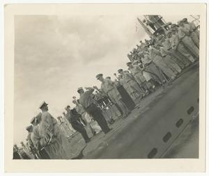 [Nimitz Salutes Sailor on U.S.S. Nautilus Submarine]