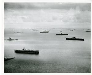 Primary view of object titled '[Pacific Fleet Near the Marshall Islands]'.