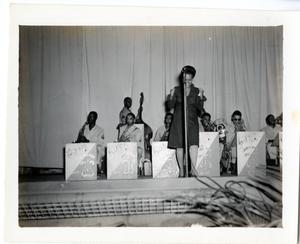 Primary view of object titled '[291st AGF Band with Singer]'.