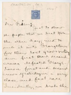 [Letter from Chester W. Nimitz to William Nimitz, June 1904]
