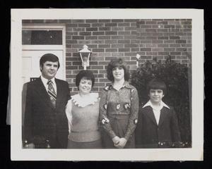 [1976 Rockwall First Baptist Members: Three Adults and Boy]