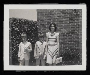 [1976 Rockwall First Baptist Members: Mother and Two Boys]