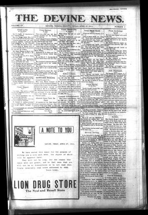 The Devine News. (Devine, Tex.), Vol. 15, No. 2, Ed. 1 Thursday, April 27, 1911