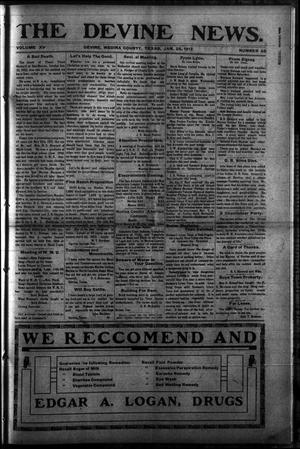 The Devine News. (Devine, Tex.), Vol. 15, No. 40, Ed. 1 Thursday, January 25, 1912