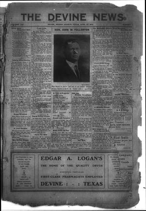 The Devine News (Devine, Tex.), Vol. 16, No. 2, Ed. 1 Thursday, April 25, 1912