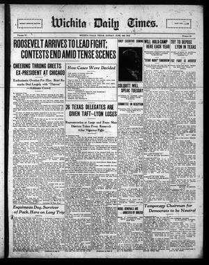 Primary view of object titled 'Wichita Daily Times. (Wichita Falls, Tex.), Vol. 6, No. 29, Ed. 1 Sunday, June 16, 1912'.