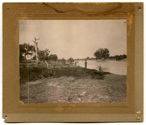 [Photograph of Campers at the Llano River]