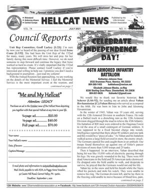 Primary view of object titled 'Hellcat News (Garnet Valley, Pa.), Vol. 74, No. 11, Ed. 1 Thursday, July 1, 2021'.