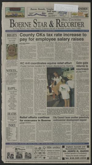 Boerne Star & Hill Country Recorder (Boerne, Tex.), Vol. 99, No. 66, Ed. 1 Tuesday, September 13, 2005