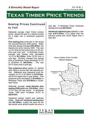 Primary view of object titled 'Texas Timber Price Trends, Volume 26, Number 1, January/February 2008'.