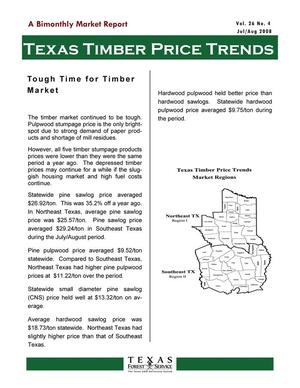 Texas Timber Price Trends, Volume 26, Number 4, July/August 2008