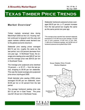 Primary view of object titled 'Texas Timber Price Trends, Volume 27, Number 2, March/April 2009'.