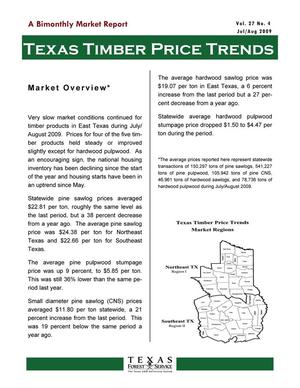 Primary view of object titled 'Texas Timber Price Trends, Volume 27, Number 4, July/August 2009'.