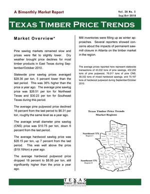 Texas Timber Price Trends, Volume 28, Number 5, September/October 2010