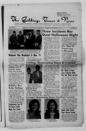 The Giddings Times & News (Giddings, Tex.), Vol. 81, No. 16, Ed. 1 Thursday, November 5, 1970