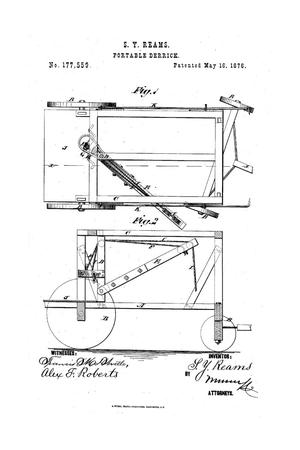 Primary view of object titled 'Improvement in Portable Derricks.'.