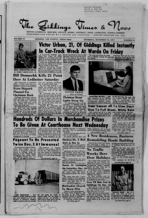 The Giddings Times & News (Giddings, Tex.), Vol. 83, No. 20, Ed. 1 Thursday, November 30, 1972