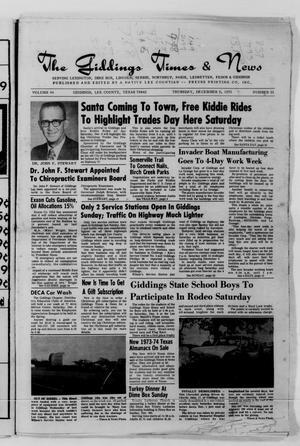 The Giddings Times & News (Giddings, Tex.), Vol. 84, No. 21, Ed. 1 Thursday, December 6, 1973