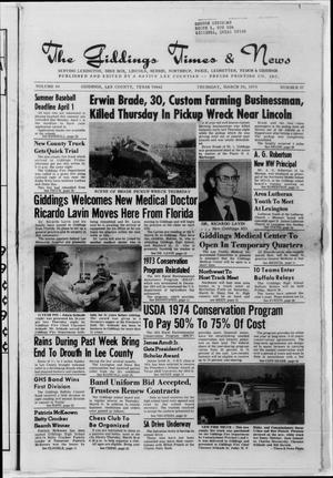 The Giddings Times & News (Giddings, Tex.), Vol. 84, No. 37, Ed. 1 Thursday, March 28, 1974