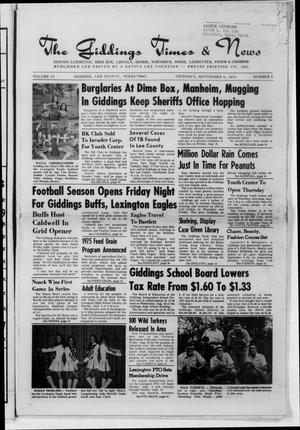 The Giddings Times & News (Giddings, Tex.), Vol. 85, No. 8, Ed. 1 Thursday, September 5, 1974