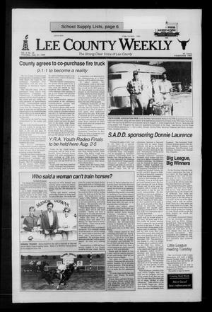 Lee County Weekly (Giddings, Tex.), Vol. 4, No. 35, Ed. 1 Thursday, July 27, 1989