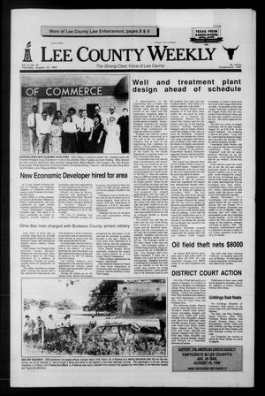 Lee County Weekly (Giddings, Tex.), Vol. 4, No. 37, Ed. 1 Thursday, August 10, 1989