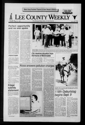 Lee County Weekly (Giddings, Tex.), Vol. 4, No. 40, Ed. 1 Thursday, August 31, 1989