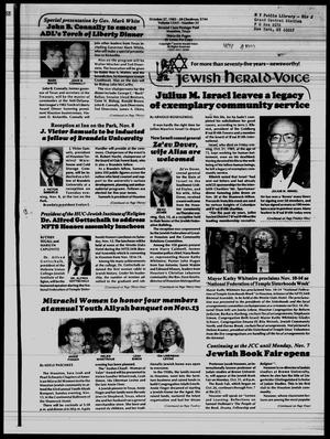 Primary view of object titled 'Jewish Herald-Voice (Houston, Tex.), Vol. 75, No. 33, Ed. 1 Thursday, October 27, 1983'.