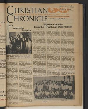 Primary view of object titled 'Christian Chronicle (Nashville, Tenn.), Vol. 30, No. 2, Ed. 1 Monday, January 15, 1973'.