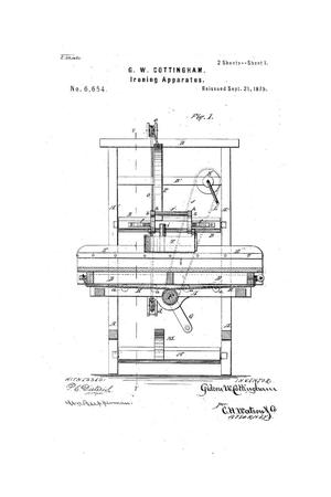 Primary view of object titled 'Improvement in Ironing Apparatus.'.