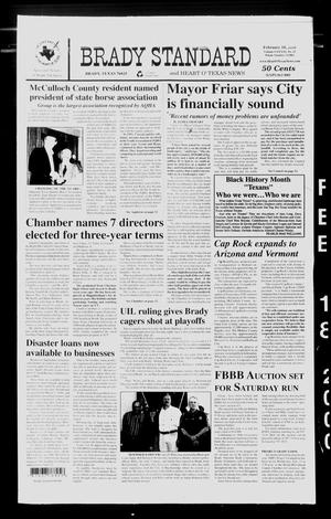 Brady Standard and Heart O' Texas News (Brady, Tex.), Vol. 91, No. 21, Ed. 1 Friday, February 18, 2000