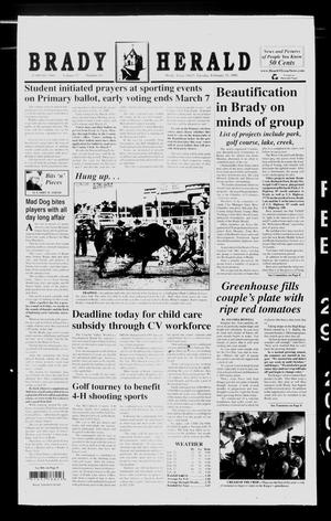 Brady Herald (Brady, Tex.), Vol. 57, No. 16, Ed. 1 Tuesday, February 29, 2000