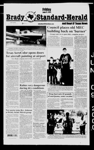 Primary view of object titled 'Brady Standard-Herald and Heart O' Texas News (Brady, Tex.), Ed. 1 Friday, June 9, 2000'.