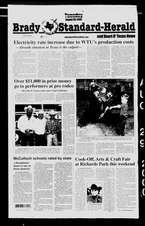 Primary view of object titled 'Brady Standard-Herald and Heart O' Texas News (Brady, Tex.), Ed. 1 Tuesday, August 29, 2000'.