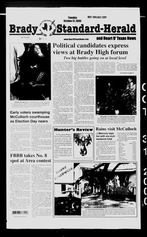 Primary view of object titled 'Brady Standard-Herald and Heart O' Texas News (Brady, Tex.), Ed. 1 Tuesday, October 31, 2000'.
