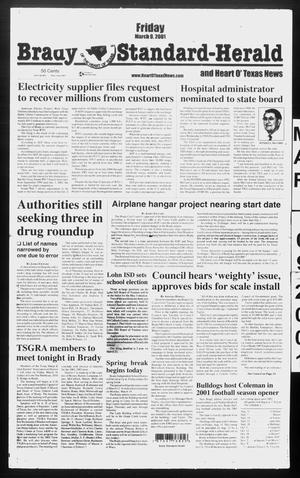 Brady Standard-Herald and Heart O' Texas News (Brady, Tex.), Ed. 1 Friday, March 9, 2001