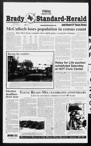 Brady Standard-Herald and Heart O' Texas News (Brady, Tex.), Ed. 1 Friday, March 16, 2001