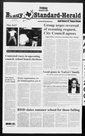 Brady Standard-Herald and Heart O' Texas News (Brady, Tex.), Ed. 1 Friday, March 23, 2001
