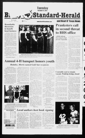 Brady Standard-Herald and Heart O' Texas News (Brady, Tex.), Ed. 1 Tuesday, October 9, 2001