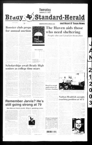Brady Standard-Herald and Heart O' Texas News (Brady, Tex.), Ed. 1 Tuesday, January 21, 2003