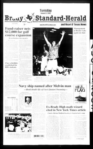 Brady Standard-Herald and Heart O' Texas News (Brady, Tex.), Ed. 1 Tuesday, August 5, 2003