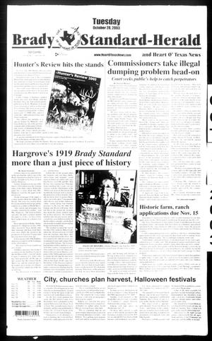 Brady Standard-Herald and Heart O' Texas News (Brady, Tex.), Ed. 1 Tuesday, October 28, 2003