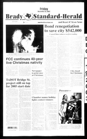 Brady Standard-Herald and Heart O' Texas News (Brady, Tex.), Ed. 1 Friday, December 19, 2003